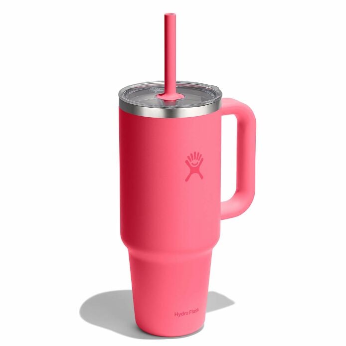 40-oz-travel-tumbler-e3 tt40pscc668-40-oz-travel-tumbler-clear-lid-popstar-pink-angled.jpg